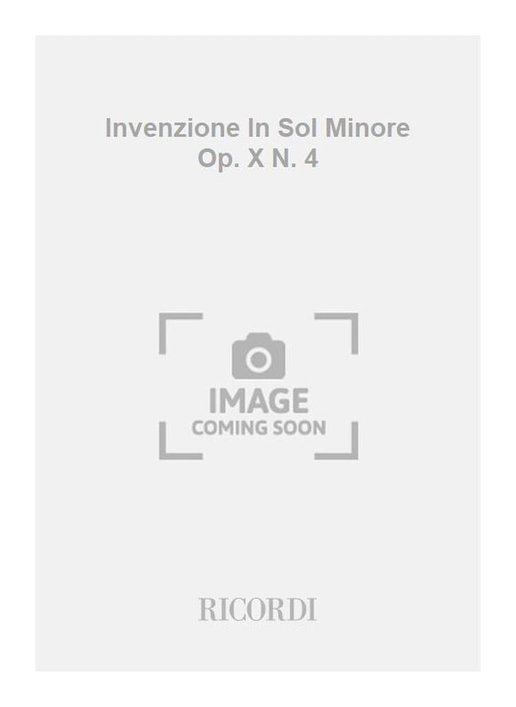 Invenzione In Sol Minore Op. X N. 4